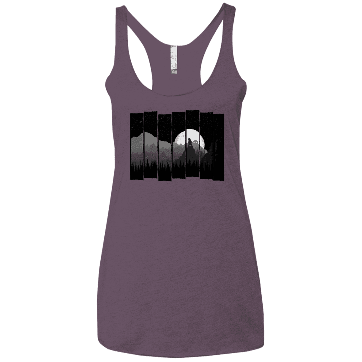 T-Shirts Vintage Purple / X-Small Bear Slats Women's Triblend Racerback Tank
