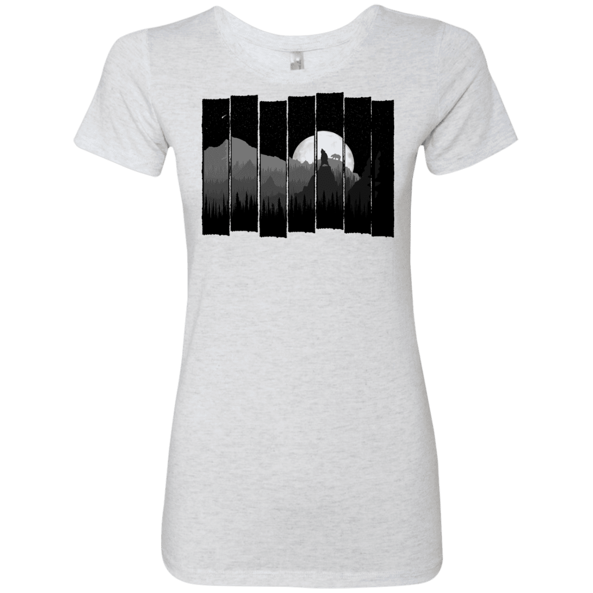 T-Shirts Heather White / S Bear Slats Women's Triblend T-Shirt