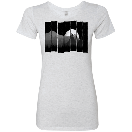 T-Shirts Heather White / S Bear Slats Women's Triblend T-Shirt