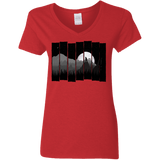 T-Shirts Red / S Bear Slats Women's V-Neck T-Shirt