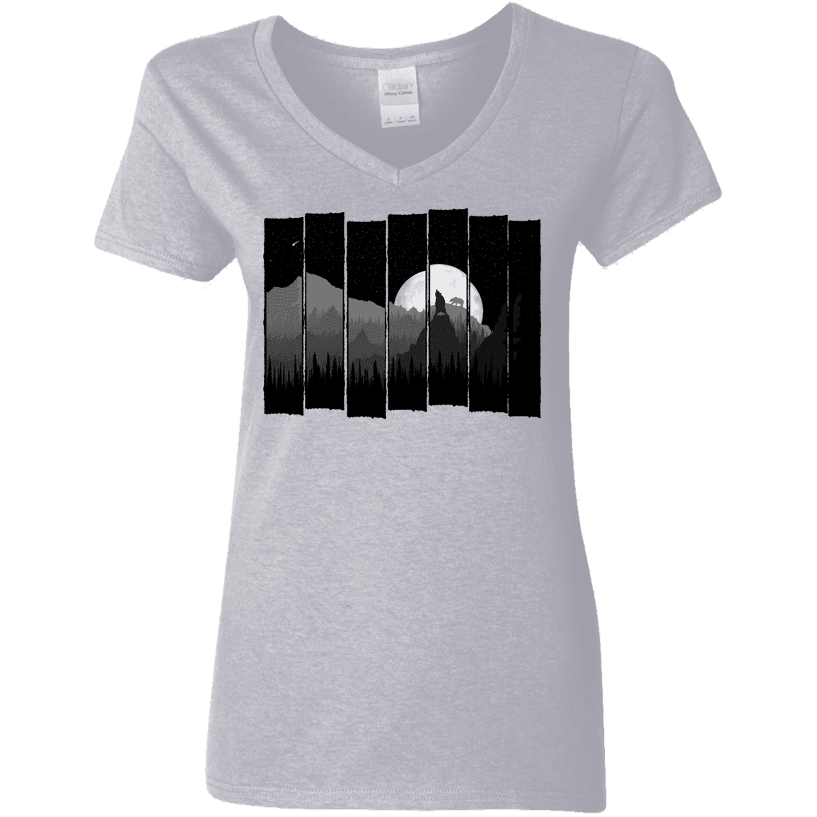 T-Shirts Sport Grey / S Bear Slats Women's V-Neck T-Shirt