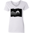 T-Shirts White / S Bear Slats Women's V-Neck T-Shirt