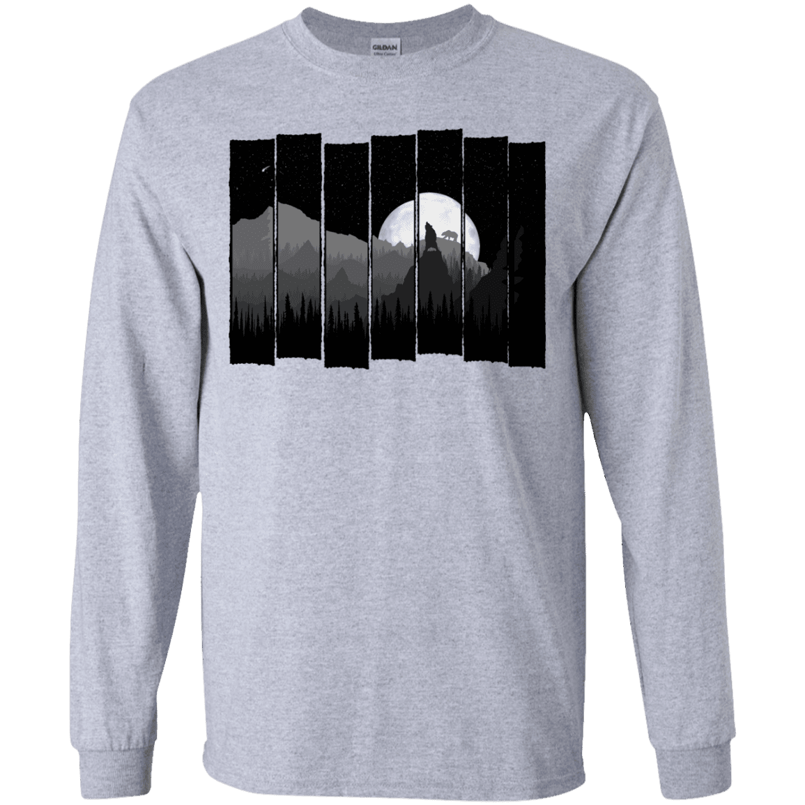 T-Shirts Sport Grey / YS Bear Slats Youth Long Sleeve T-Shirt