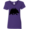 T-Shirts Purple / S Bears Home Women's V-Neck T-Shirt