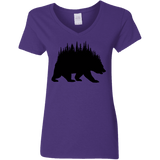 T-Shirts Purple / S Bears Home Women's V-Neck T-Shirt