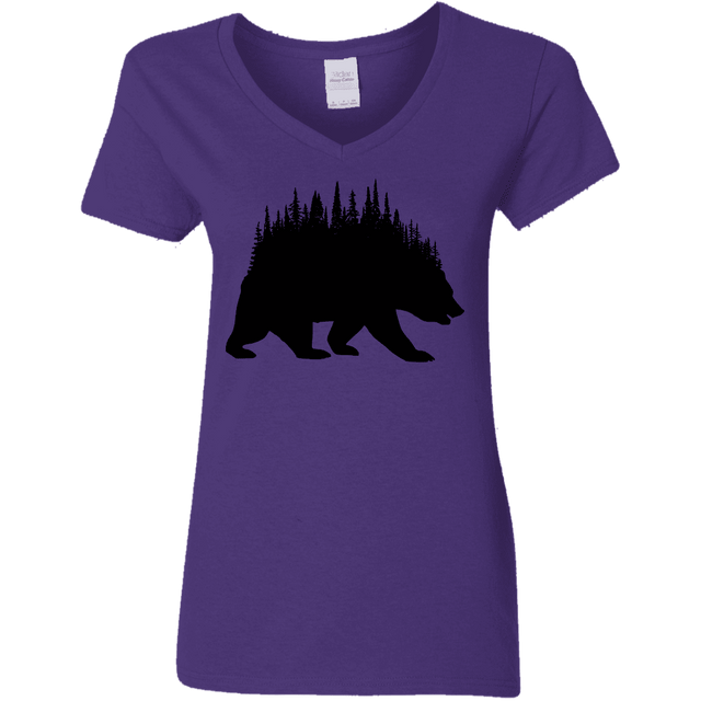 T-Shirts Purple / S Bears Home Women's V-Neck T-Shirt