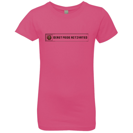 T-Shirts Hot Pink / YXS Beast Mode Activated Girls Premium T-Shirt