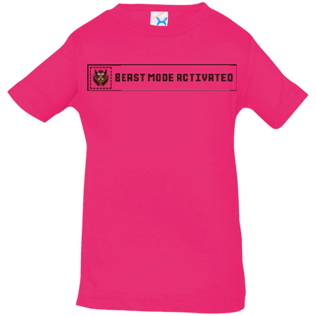 T-Shirts Hot Pink / 6 Months Beast Mode Activated Infant Premium T-Shirt