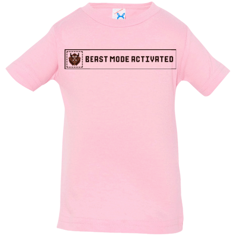 T-Shirts Pink / 6 Months Beast Mode Activated Infant Premium T-Shirt