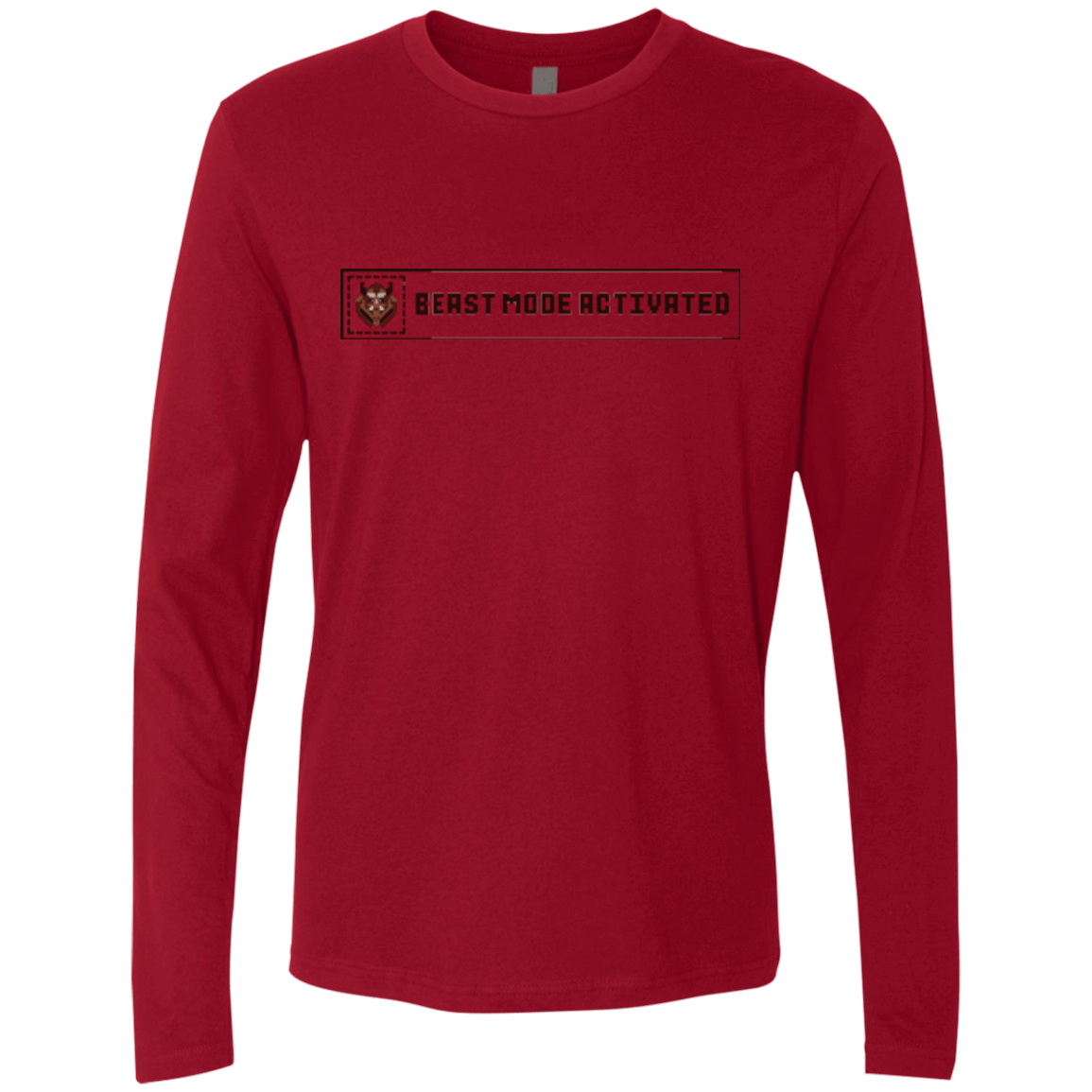 T-Shirts Cardinal / Small Beast Mode Activated Men's Premium Long Sleeve