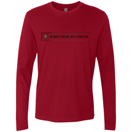 T-Shirts Cardinal / Small Beast Mode Activated Men's Premium Long Sleeve