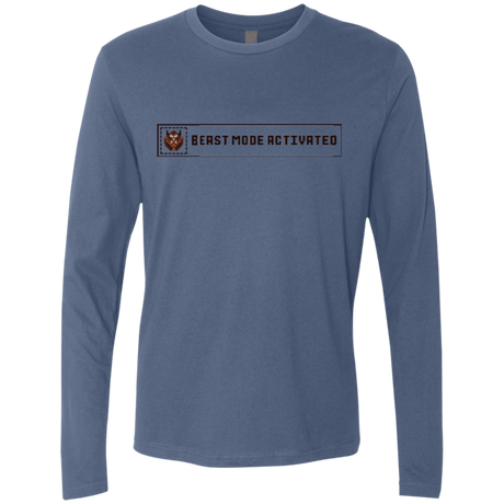 T-Shirts Indigo / Small Beast Mode Activated Men's Premium Long Sleeve
