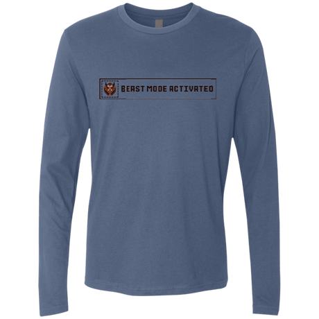 T-Shirts Indigo / Small Beast Mode Activated Men's Premium Long Sleeve