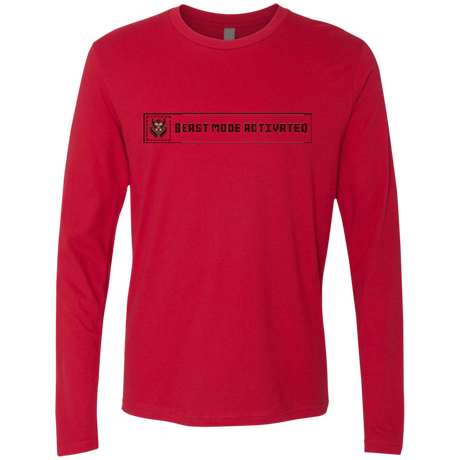 T-Shirts Red / Small Beast Mode Activated Men's Premium Long Sleeve