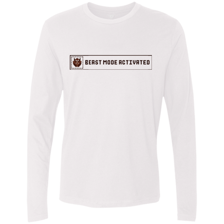 T-Shirts White / Small Beast Mode Activated Men's Premium Long Sleeve