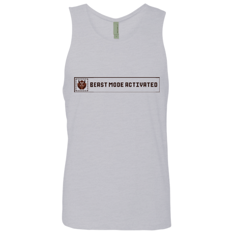 T-Shirts Heather Grey / Small Beast Mode Activated Men's Premium Tank Top