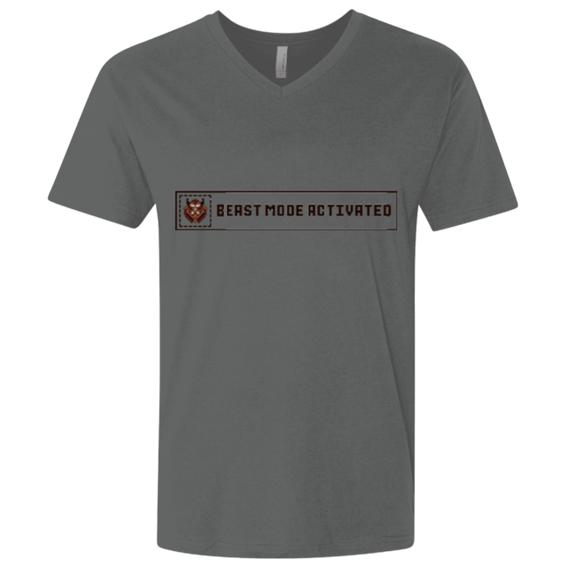 T-Shirts Heavy Metal / X-Small Beast Mode Activated Men's Premium V-Neck