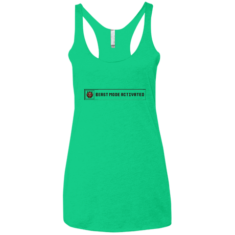 T-Shirts Envy / X-Small Beast Mode Activated Women's Triblend Racerback Tank
