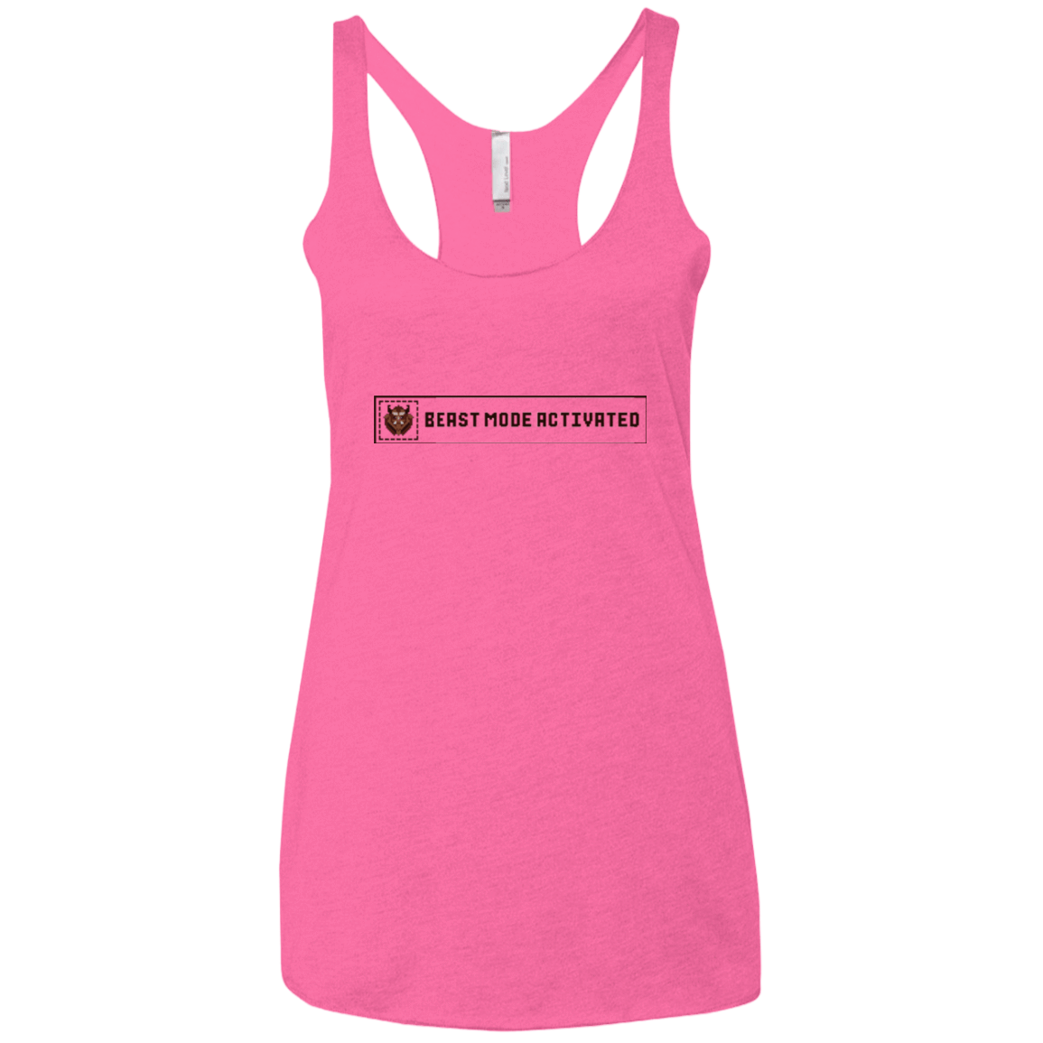 T-Shirts Vintage Pink / X-Small Beast Mode Activated Women's Triblend Racerback Tank