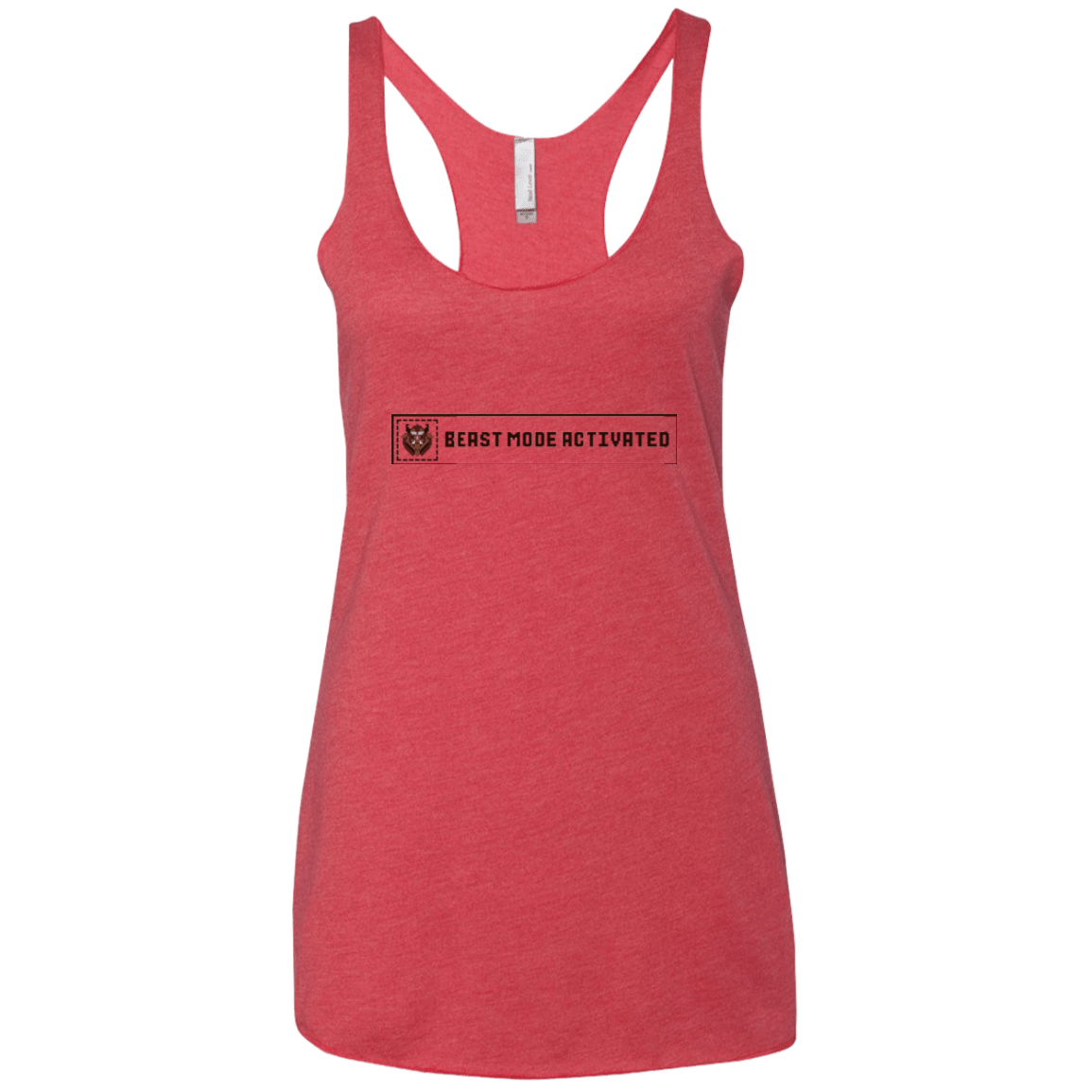 T-Shirts Vintage Red / X-Small Beast Mode Activated Women's Triblend Racerback Tank