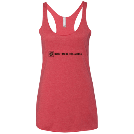 T-Shirts Vintage Red / X-Small Beast Mode Activated Women's Triblend Racerback Tank