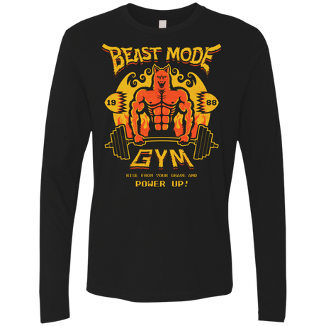T-Shirts Black / Small Beast Mode Gym Men's Premium Long Sleeve