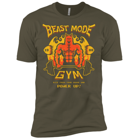 T-Shirts Military Green / X-Small Beast Mode Gym Men's Premium T-Shirt