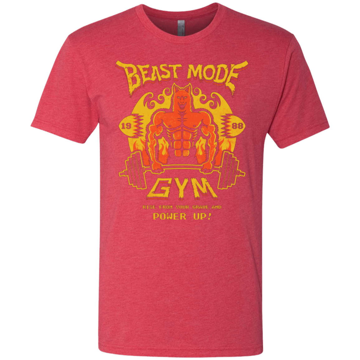T-Shirts Vintage Red / Small Beast Mode Gym Men's Triblend T-Shirt