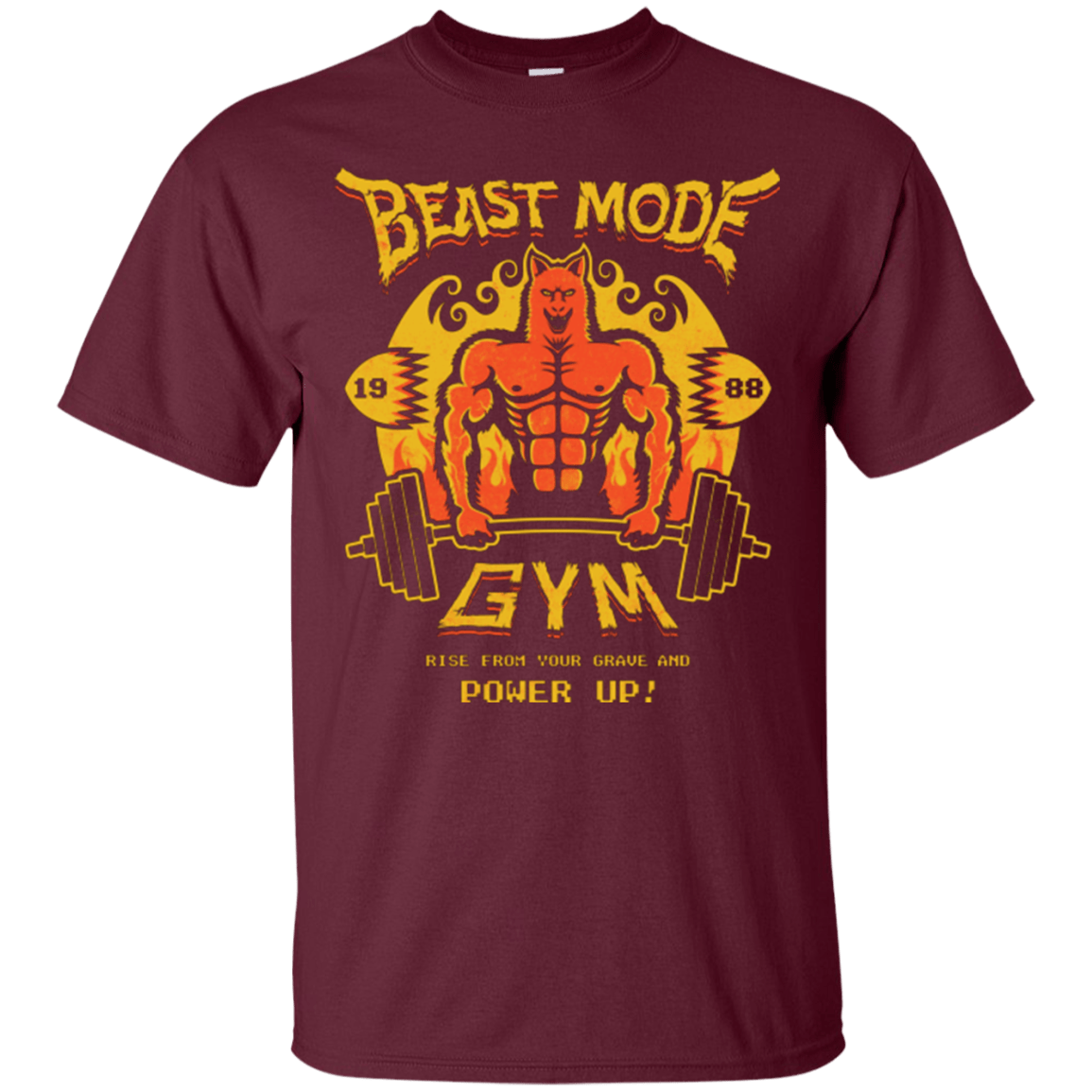 T-Shirts Maroon / Small Beast Mode Gym T-Shirt