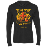 T-Shirts Vintage Black / X-Small Beast Mode Gym Triblend Long Sleeve Hoodie Tee