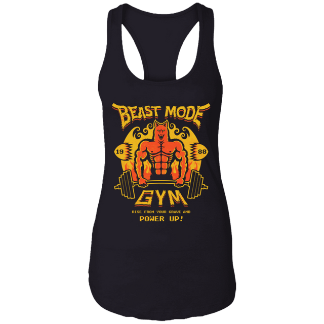 T-Shirts Black / X-Small Beast Mode Gym Women's Racerback Tank