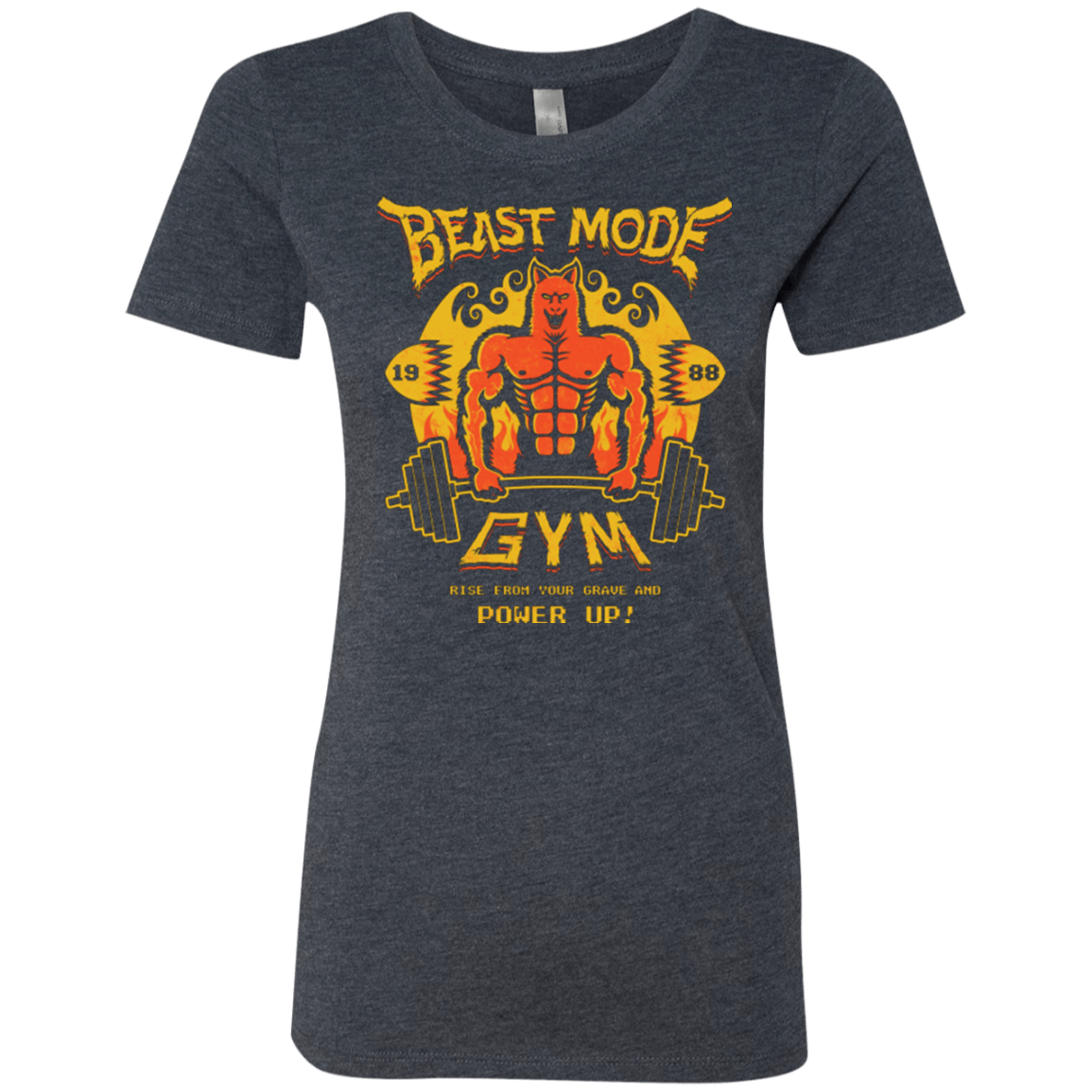 T-Shirts Vintage Navy / Small Beast Mode Gym Women's Triblend T-Shirt