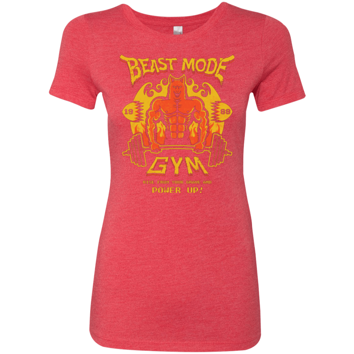 T-Shirts Vintage Red / Small Beast Mode Gym Women's Triblend T-Shirt