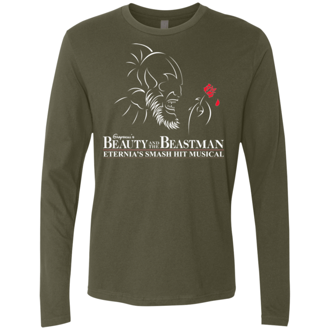 T-Shirts Military Green / Small Beauty and the Beastman Men's Premium Long Sleeve