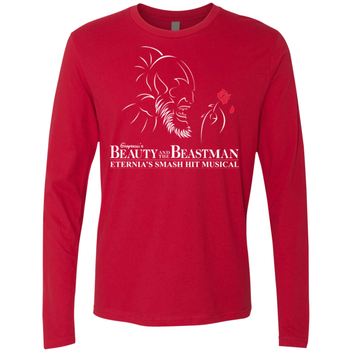T-Shirts Red / Small Beauty and the Beastman Men's Premium Long Sleeve