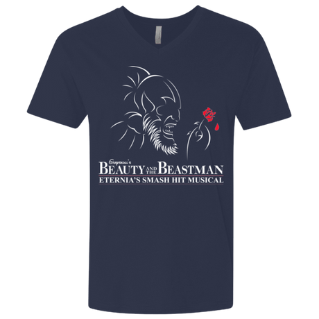 T-Shirts Midnight Navy / X-Small Beauty and the Beastman Men's Premium V-Neck