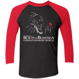 T-Shirts Vintage Black/Vintage Red / X-Small Beauty and the Beastman Men's Triblend 3/4 Sleeve