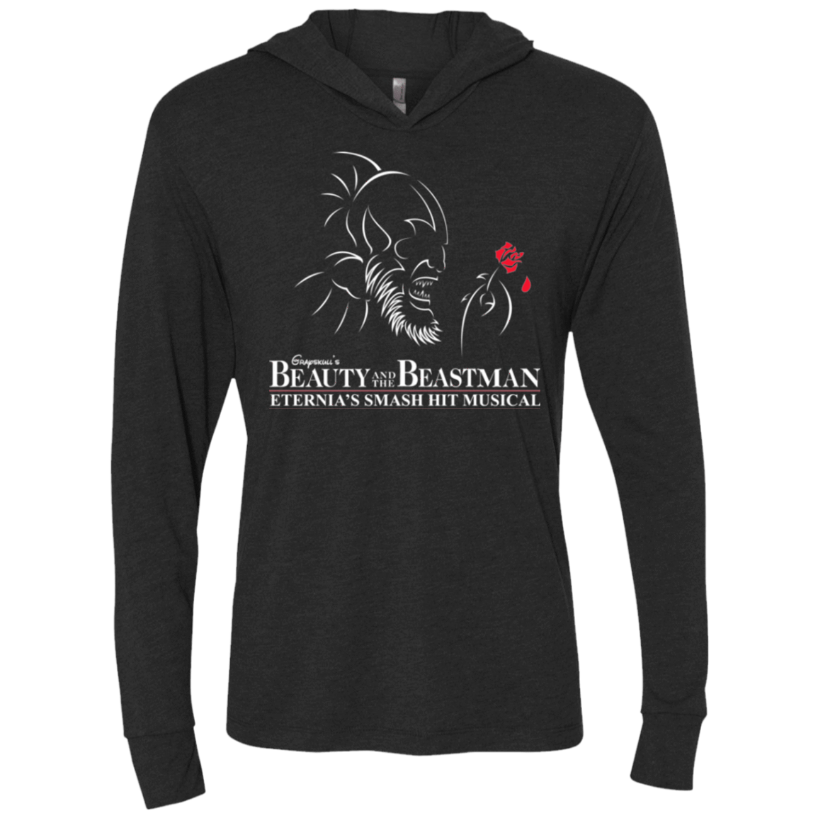 T-Shirts Vintage Black / X-Small Beauty and the Beastman Triblend Long Sleeve Hoodie Tee