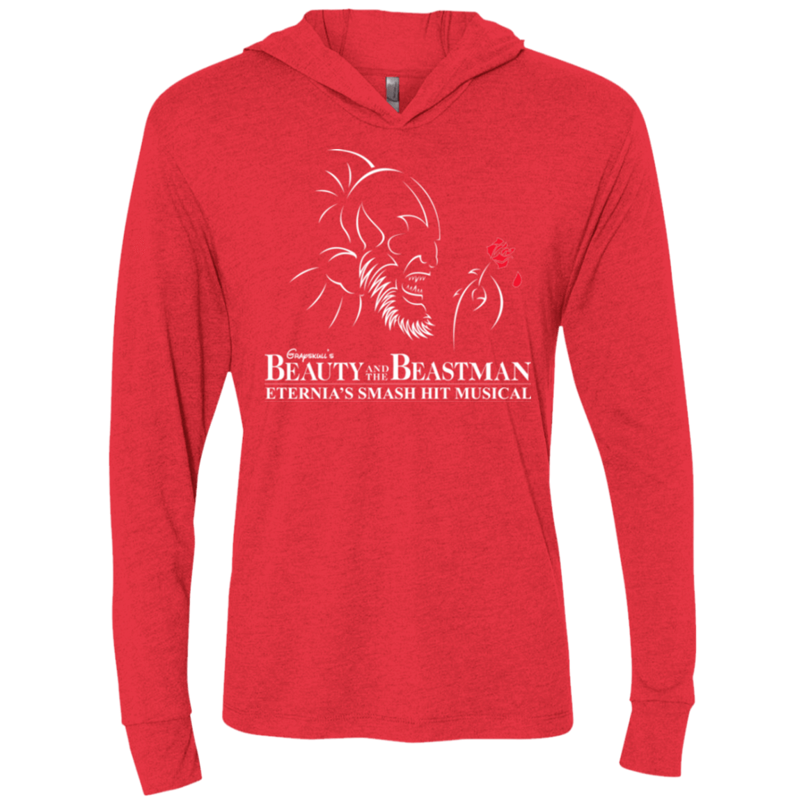 T-Shirts Vintage Red / X-Small Beauty and the Beastman Triblend Long Sleeve Hoodie Tee