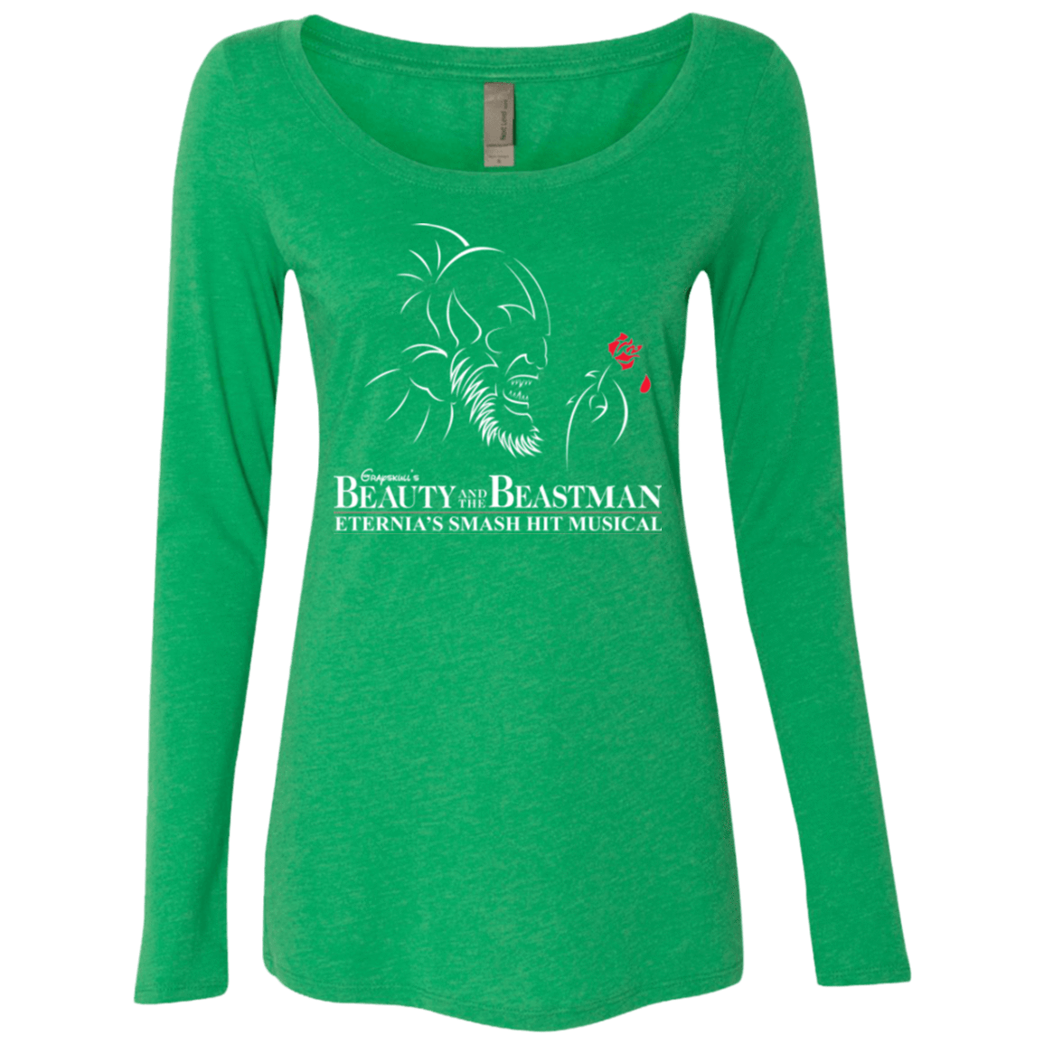 T-Shirts Envy / Small Beauty and the Beastman Women's Triblend Long Sleeve Shirt
