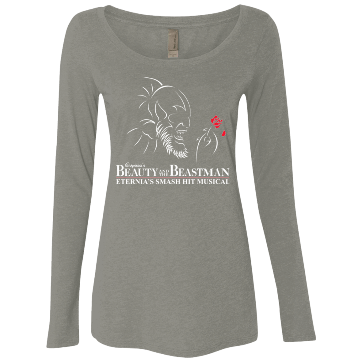 T-Shirts Venetian Grey / Small Beauty and the Beastman Women's Triblend Long Sleeve Shirt