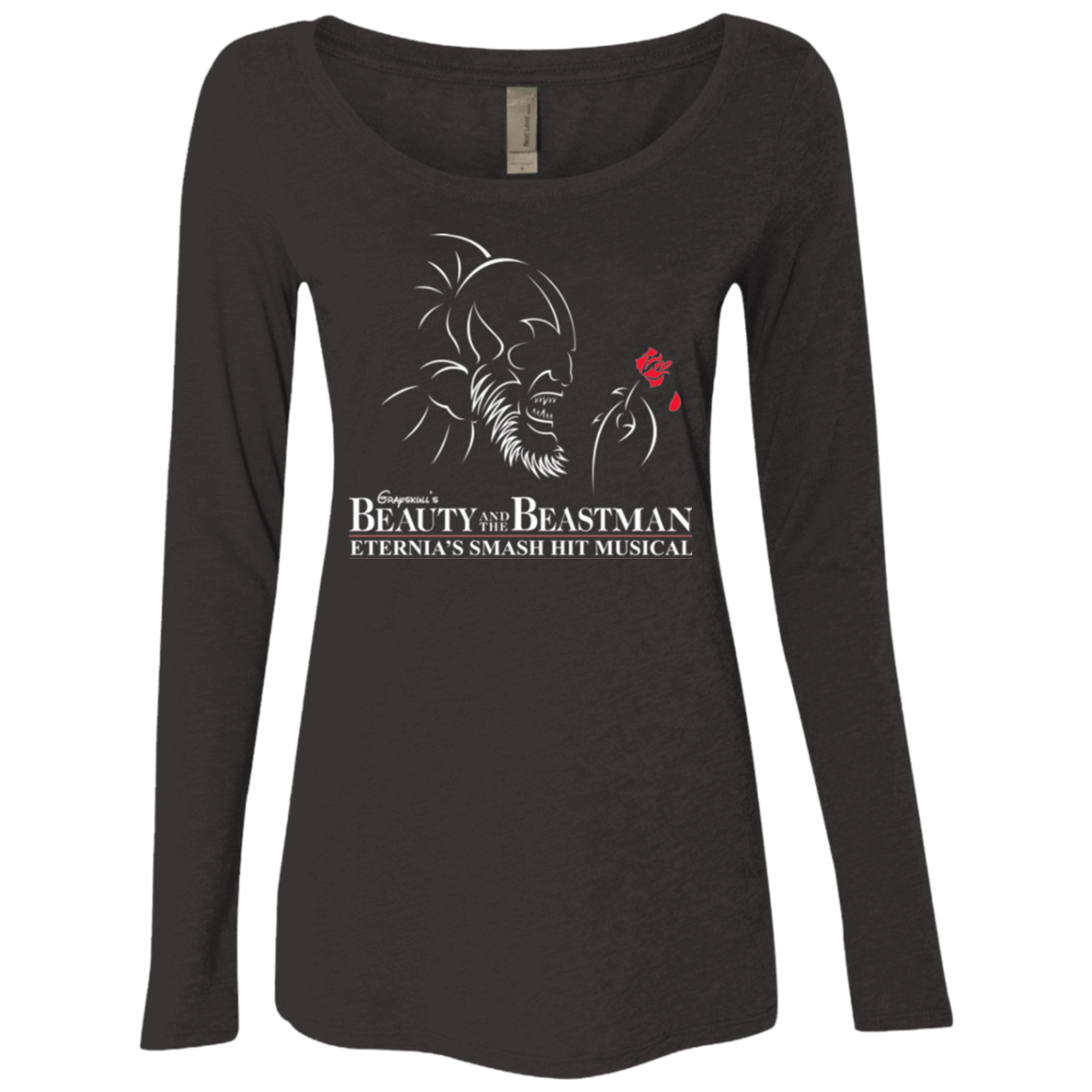 T-Shirts Vintage Black / Small Beauty and the Beastman Women's Triblend Long Sleeve Shirt