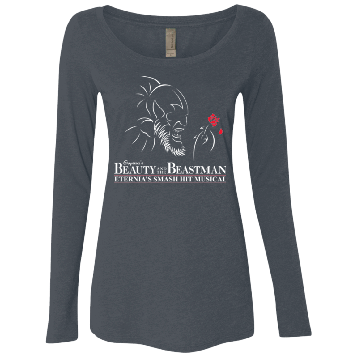 T-Shirts Vintage Navy / Small Beauty and the Beastman Women's Triblend Long Sleeve Shirt