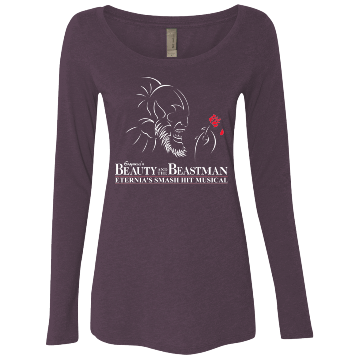 T-Shirts Vintage Purple / Small Beauty and the Beastman Women's Triblend Long Sleeve Shirt