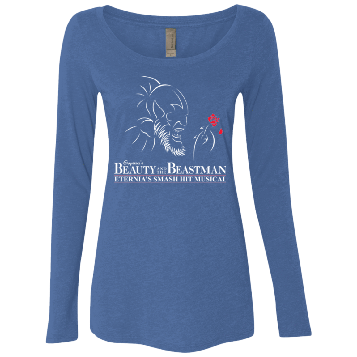 T-Shirts Vintage Royal / Small Beauty and the Beastman Women's Triblend Long Sleeve Shirt