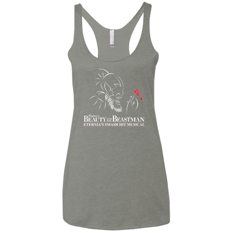 T-Shirts Venetian Grey / X-Small Beauty and the Beastman Women's Triblend Racerback Tank