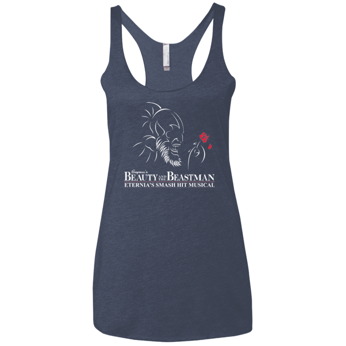 T-Shirts Vintage Navy / X-Small Beauty and the Beastman Women's Triblend Racerback Tank
