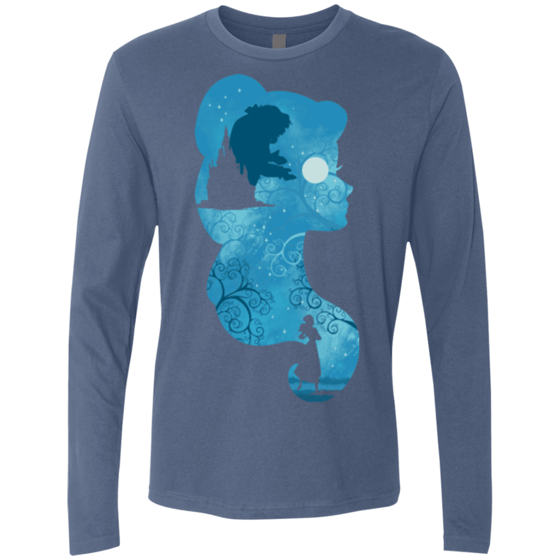 T-Shirts Indigo / S Beauty Portrait Men's Premium Long Sleeve