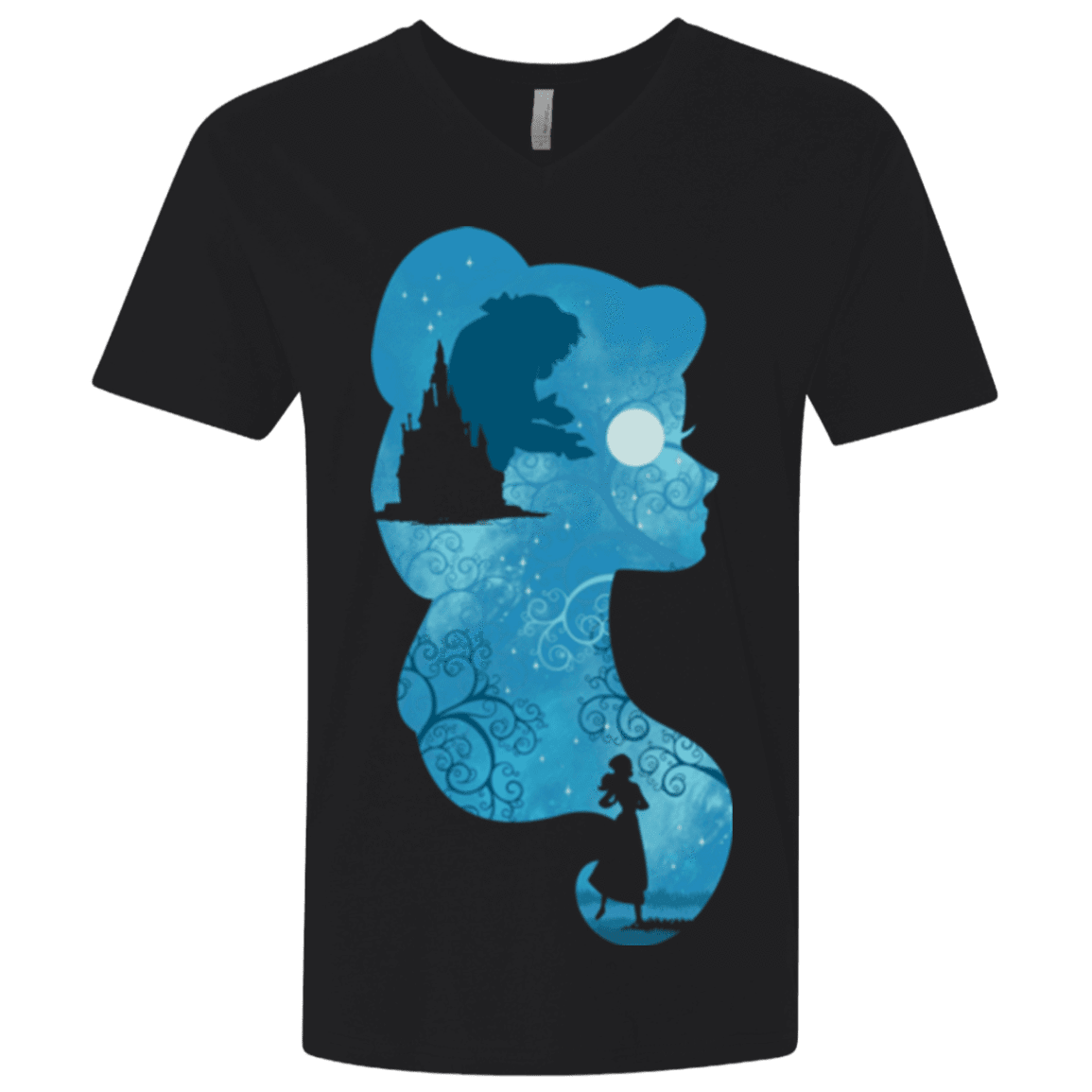 T-Shirts Black / X-Small Beauty Portrait Men's Premium V-Neck