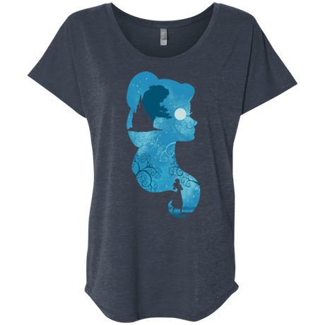 T-Shirts Vintage Navy / X-Small Beauty Portrait Triblend Dolman Sleeve